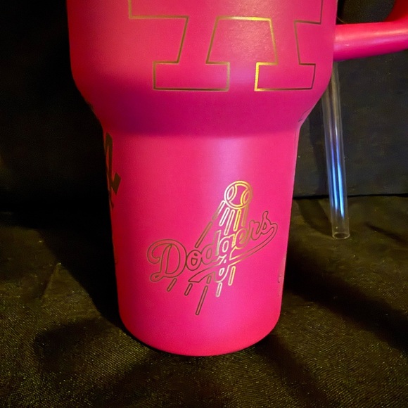 New Stanley 40oz Laser LA Engraved Dodgers Hot Pink Tumbler *No Original Box* - Picture 3 of 15